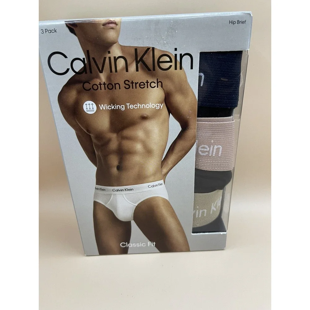 Calvin Klein Cotton Stretch Hip Brief Underwear 3 Pack (1 Box) To Choose  2XL